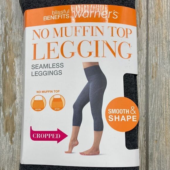 Women’s No Muffin Top Twill Seamless Shaping Cropped Leggings 2-Pack Size XS - Picture 4 of 4